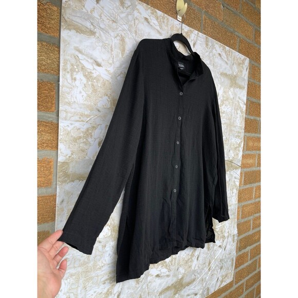 Eileen Fisher button up tunic size large - Picture 3 of 7